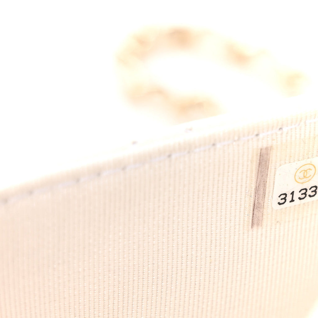 Chanel Caviar Quilted Wallet On Chain WOC White
