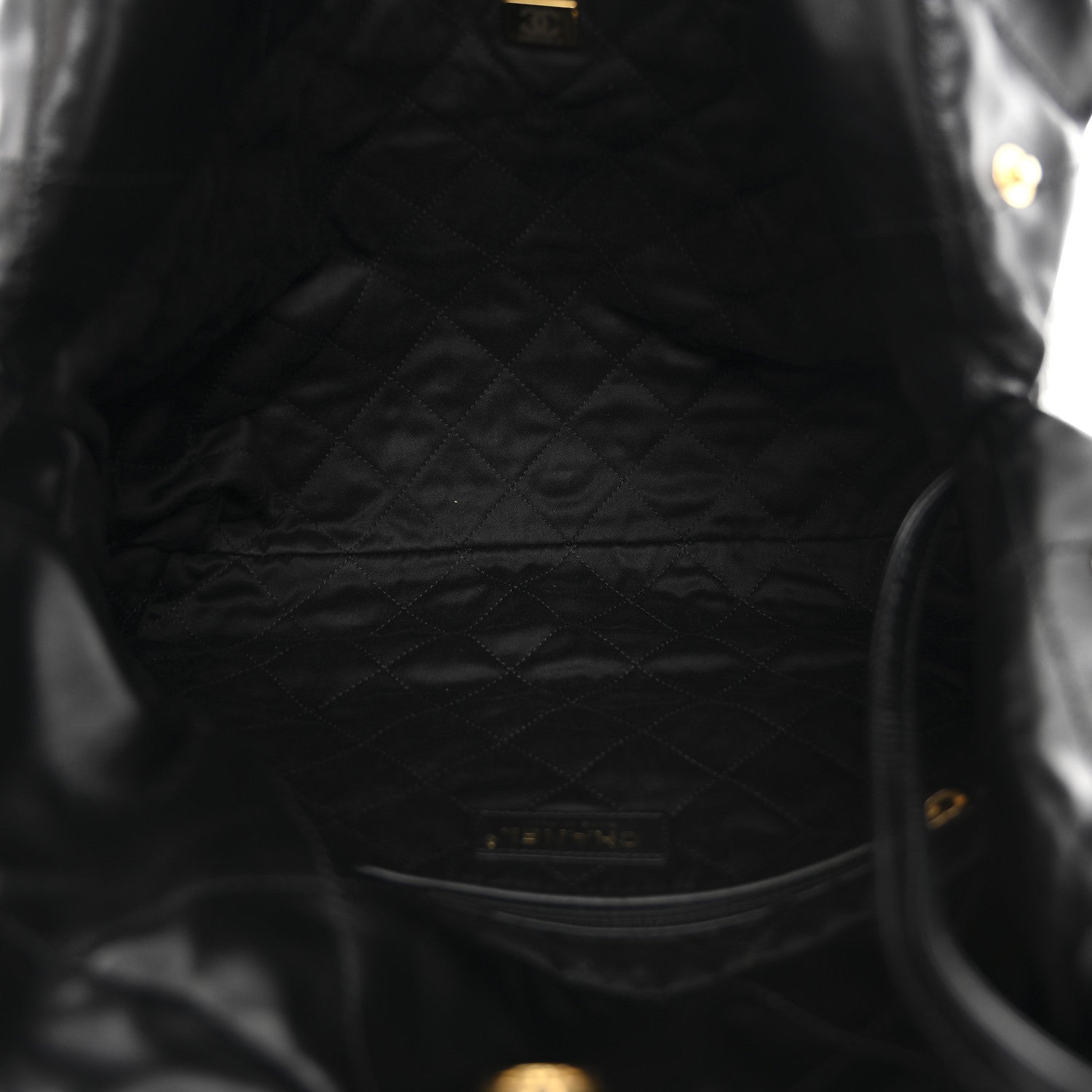 Chanel Shiny Calfskin Quilted Small Chanel 22 Black