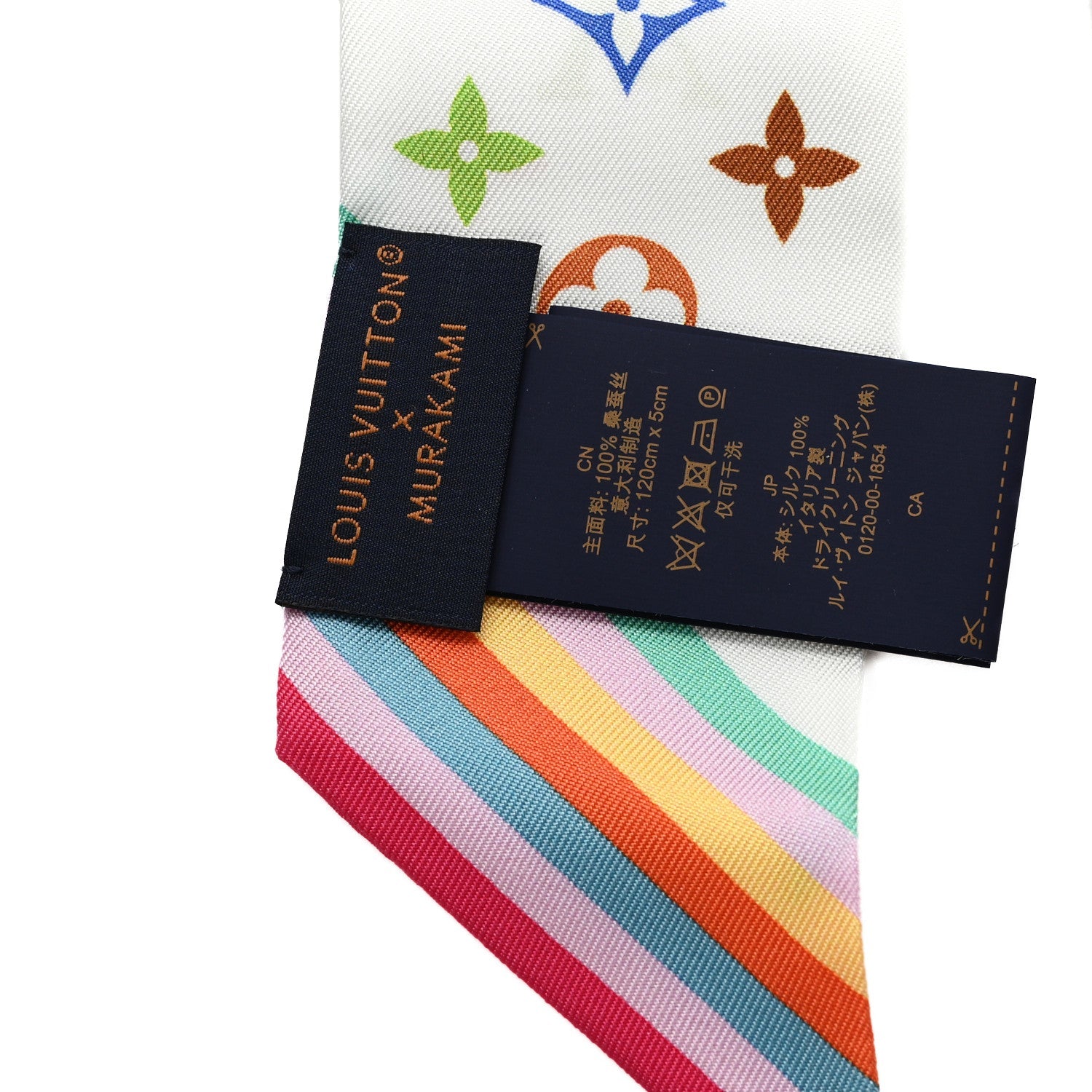 Louis Vuitton LV X TM Silk Monogram Multicolor BB Bandeau White