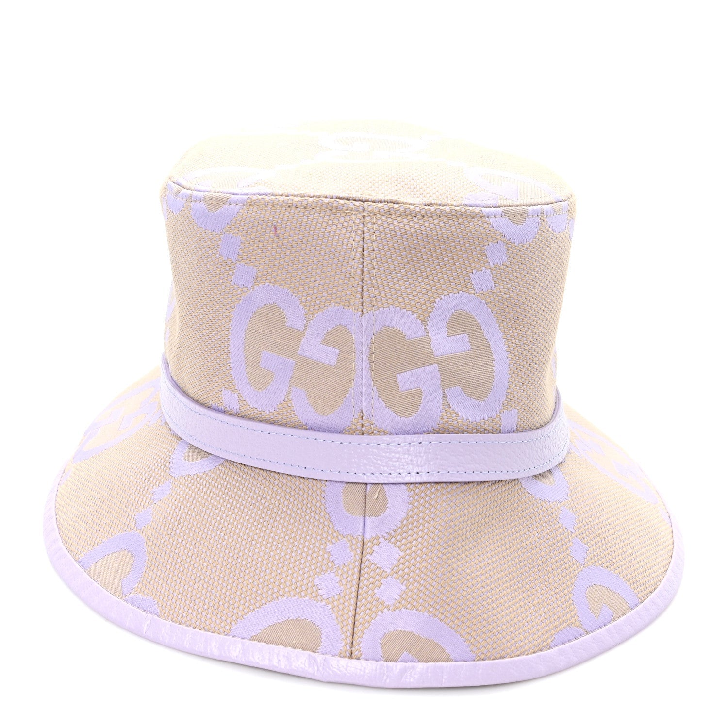 Gucci Monogram Jumbo GG Mosteria Bucket Hat L Beige Lapis