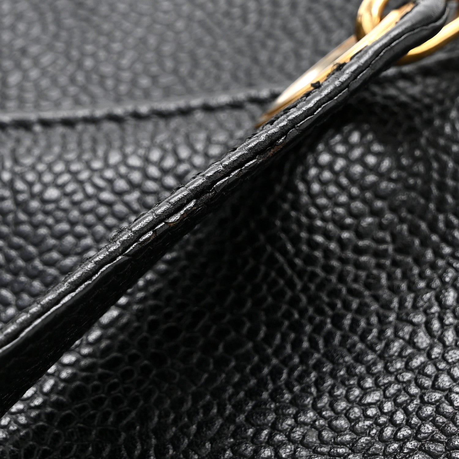 Chanel Caviar CC Flap Shoulder Bag Black