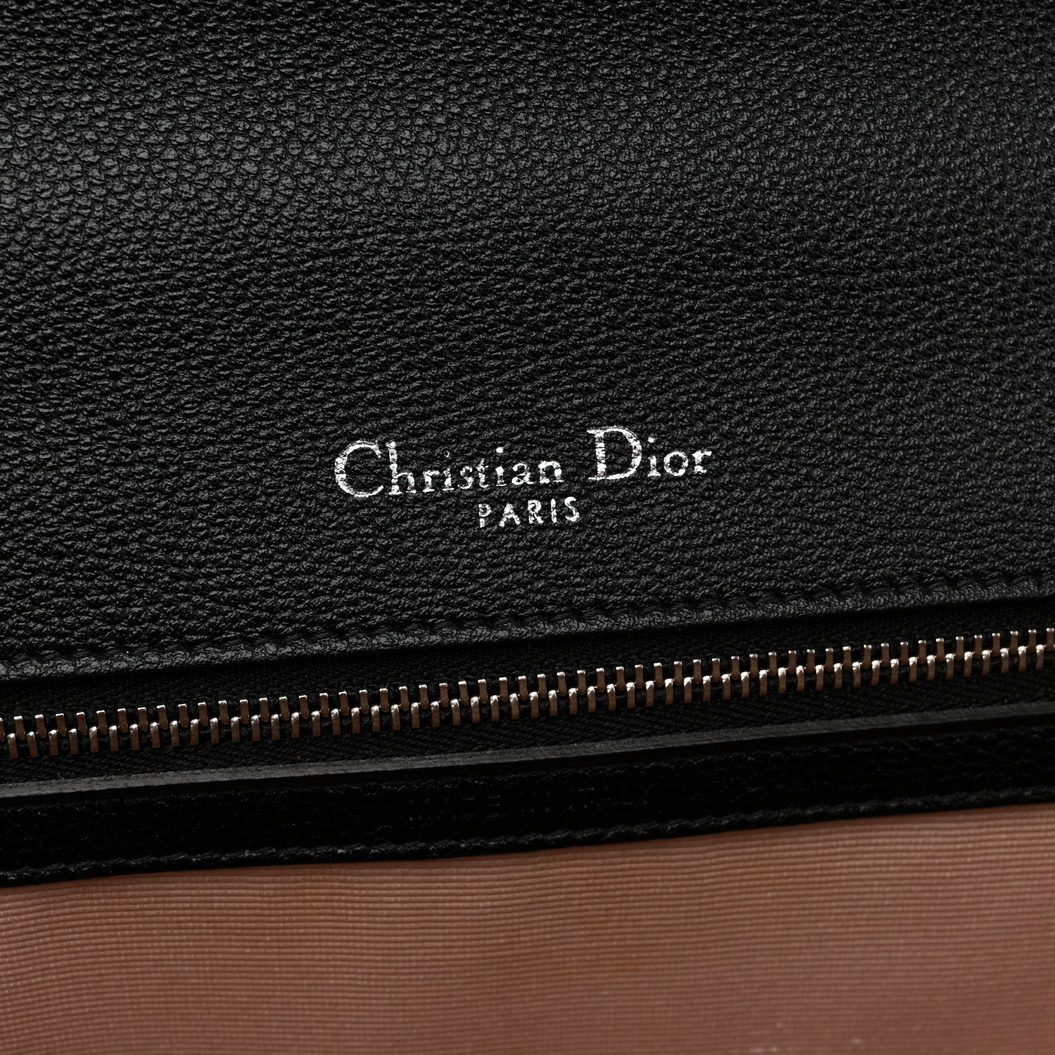 Christian Dior Grained Calfskin Medium Diorama Flap Bag Black