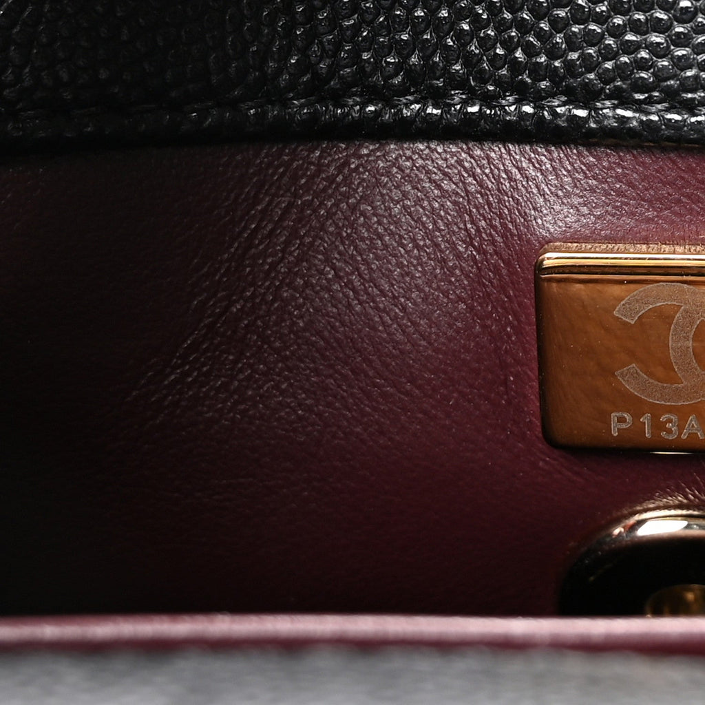 Chanel Caviar Quilted Mini Coco Handle Flap Black