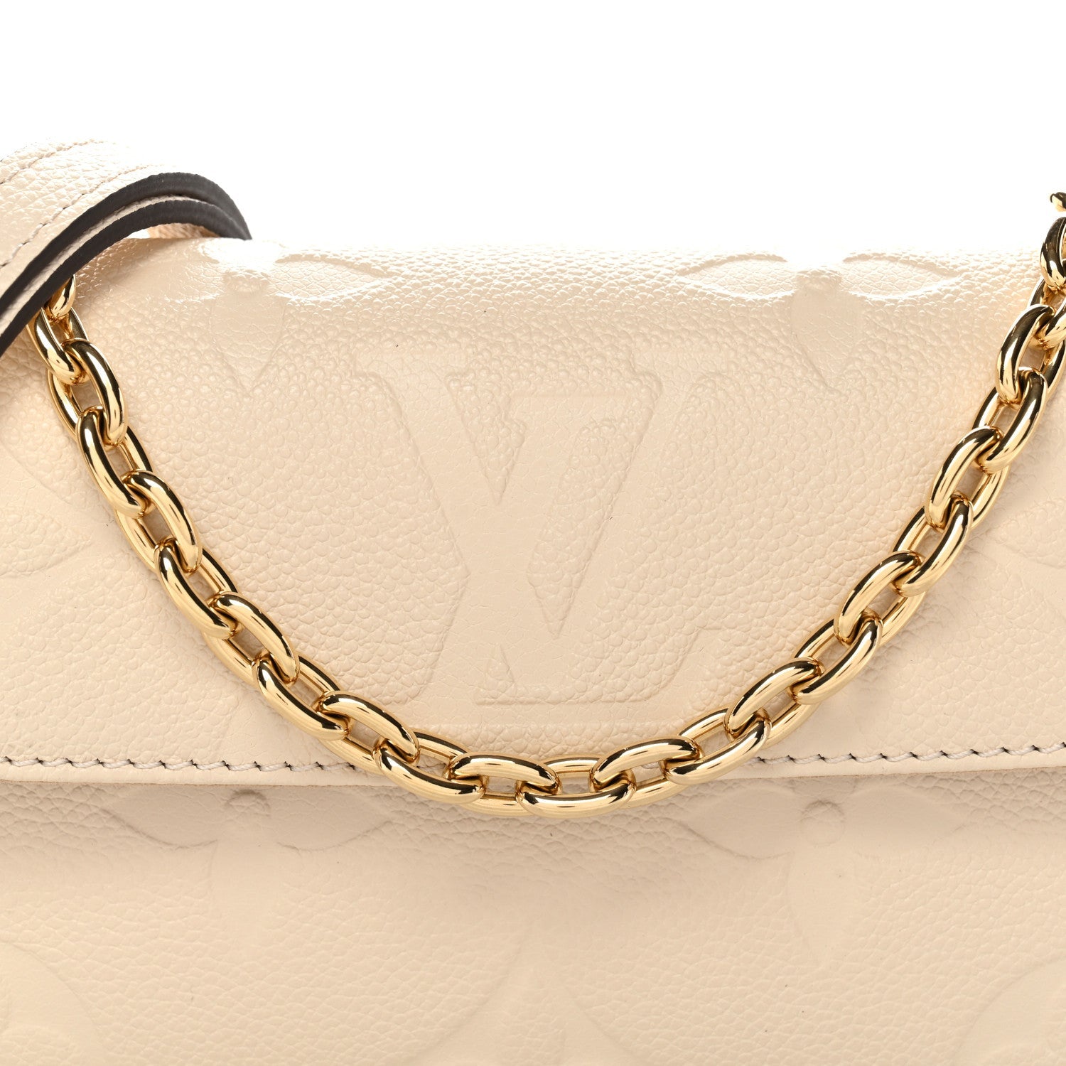 Louis Vuitton Empreinte Monogram Giant Ivy Wallet On Chain Cream