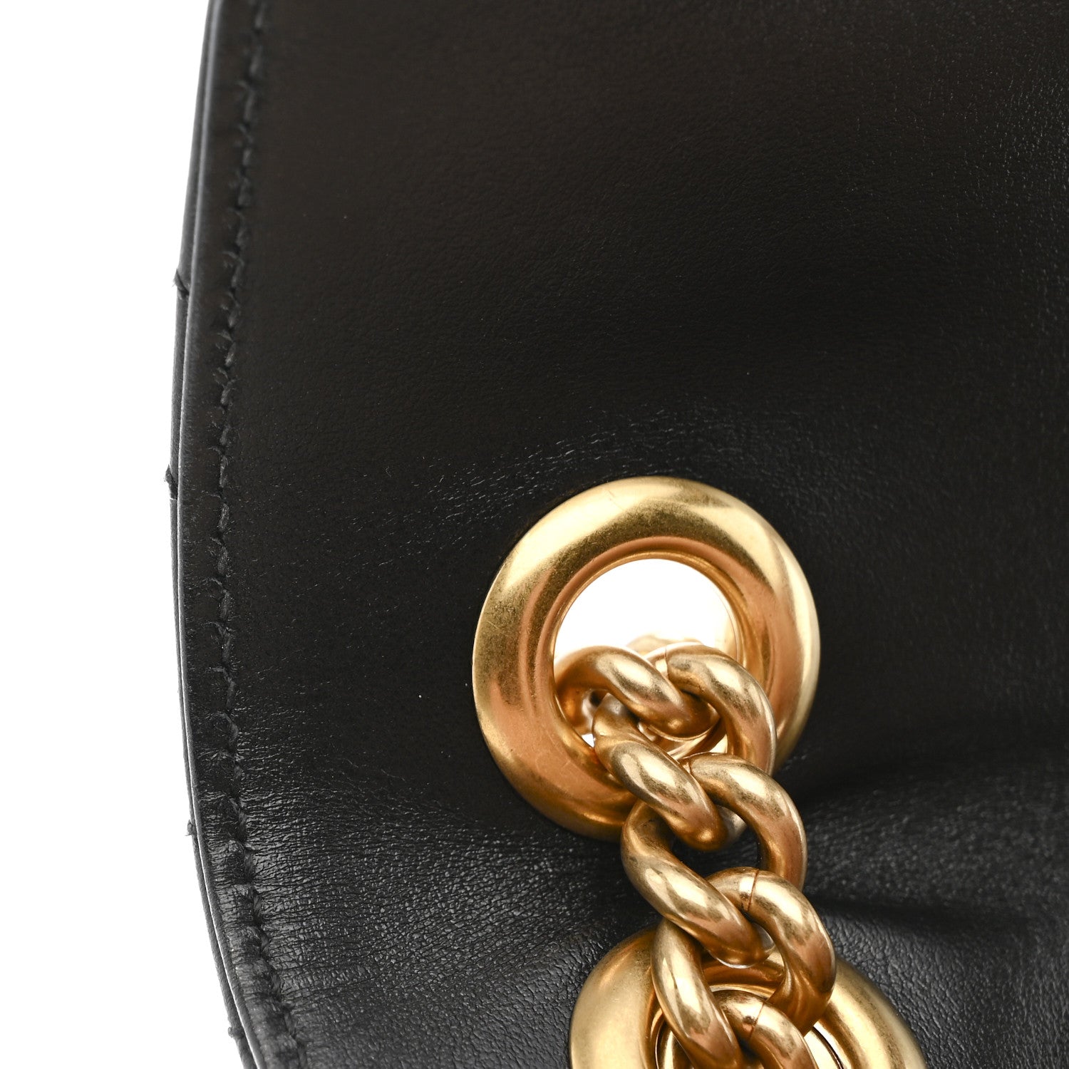 Gucci Calfskin Matelasse Mini GG Marmont Shoulder Bag Black