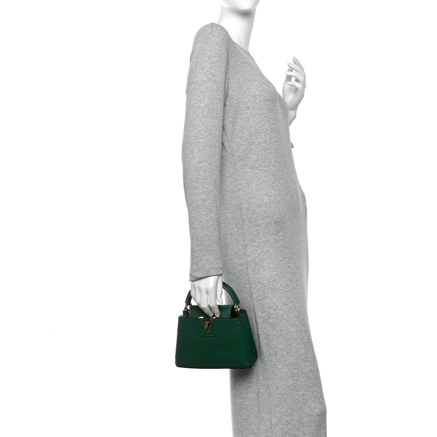 Louis Vuitton Ostrich Capucines Mini Mint
