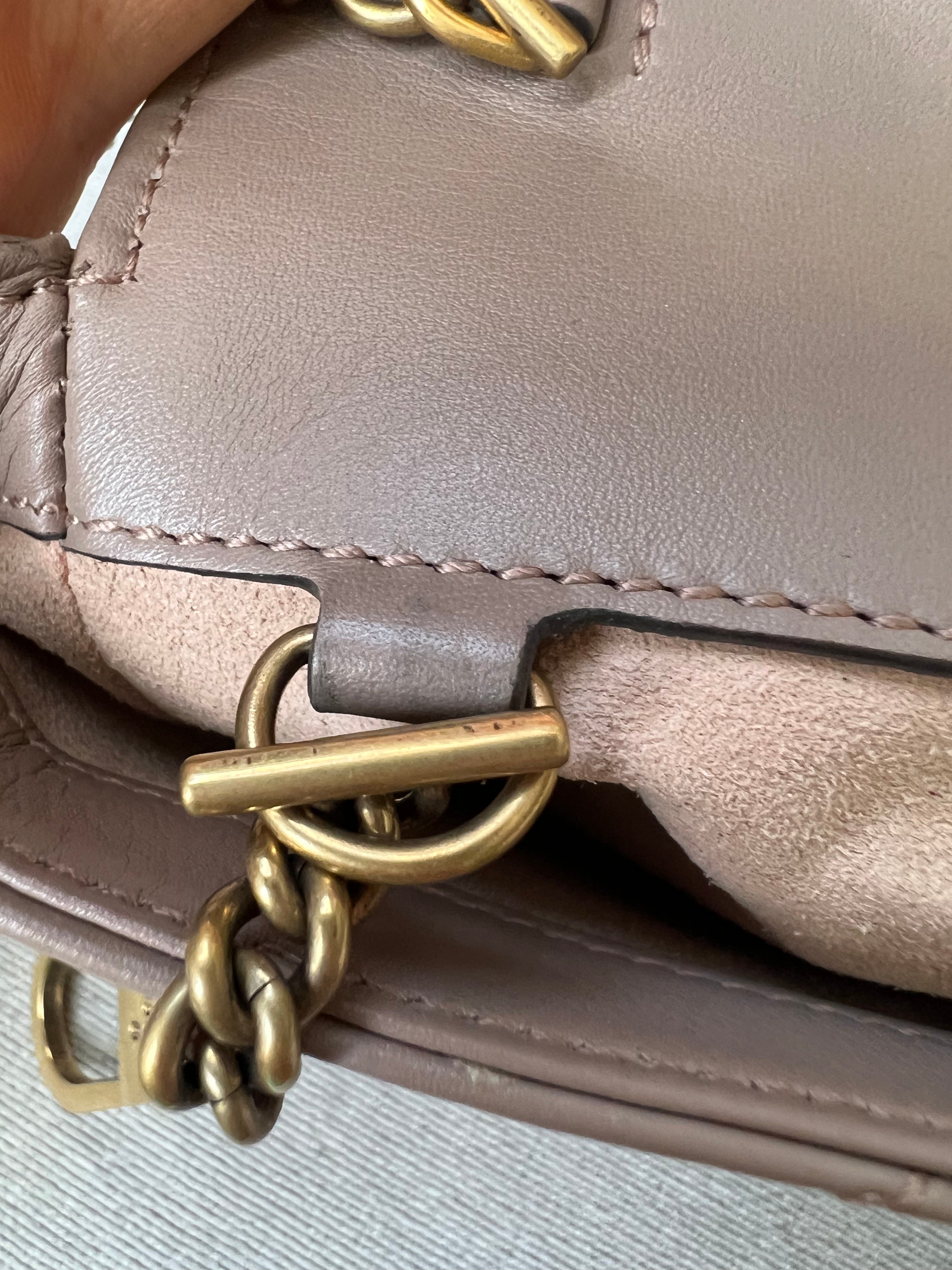 Gucci GG Dusty Pink Marmont Super Mini Shoulder Bag
