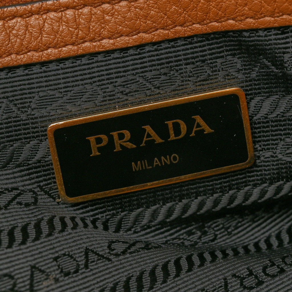 Prada Vitello Phenix Bauletto Caramel