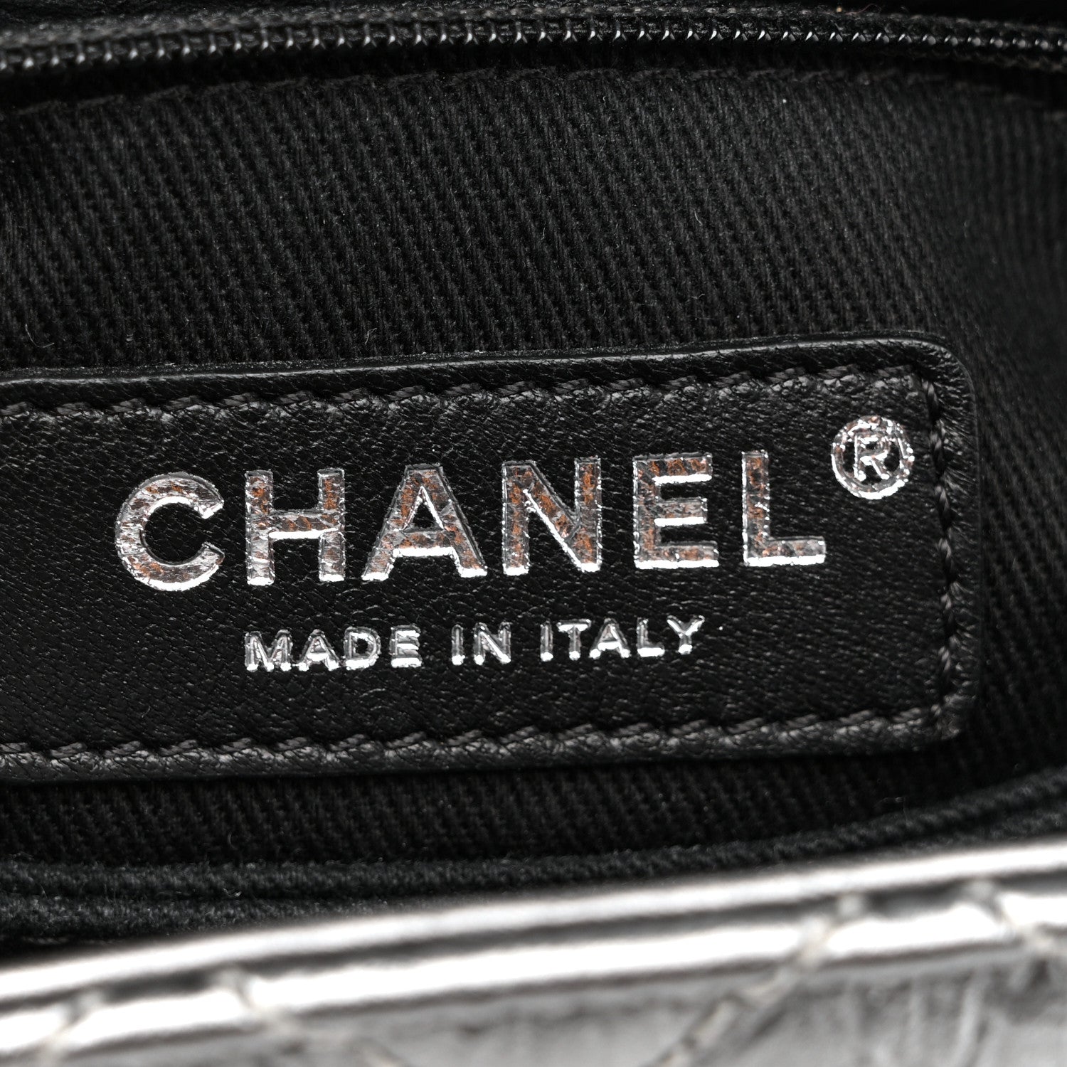 Chanel Metallic Aged Calfskin Quilted Mini Coco Handle Flap Charcoal