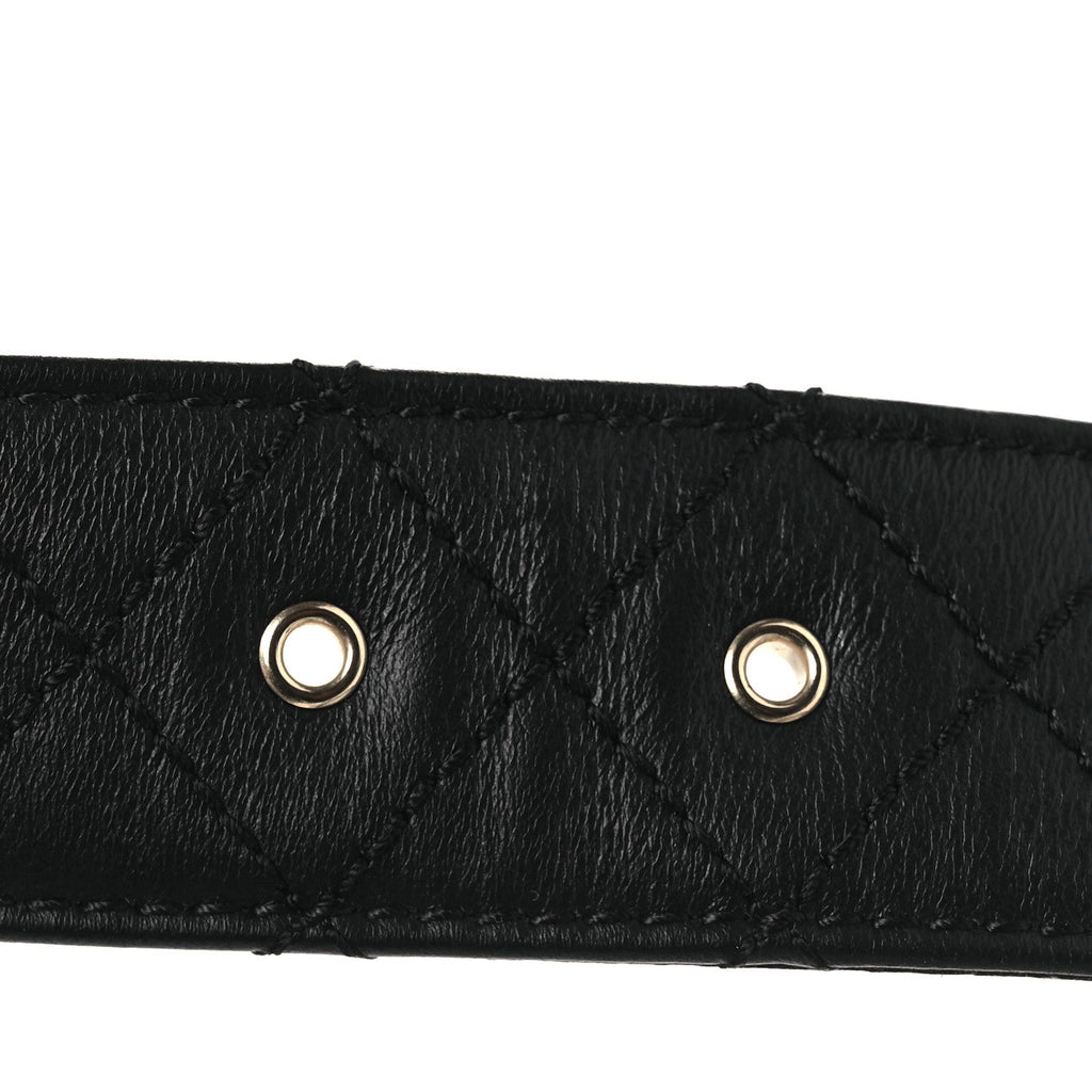 Lambskin Quilted CC Chain Belt 85 34 Black