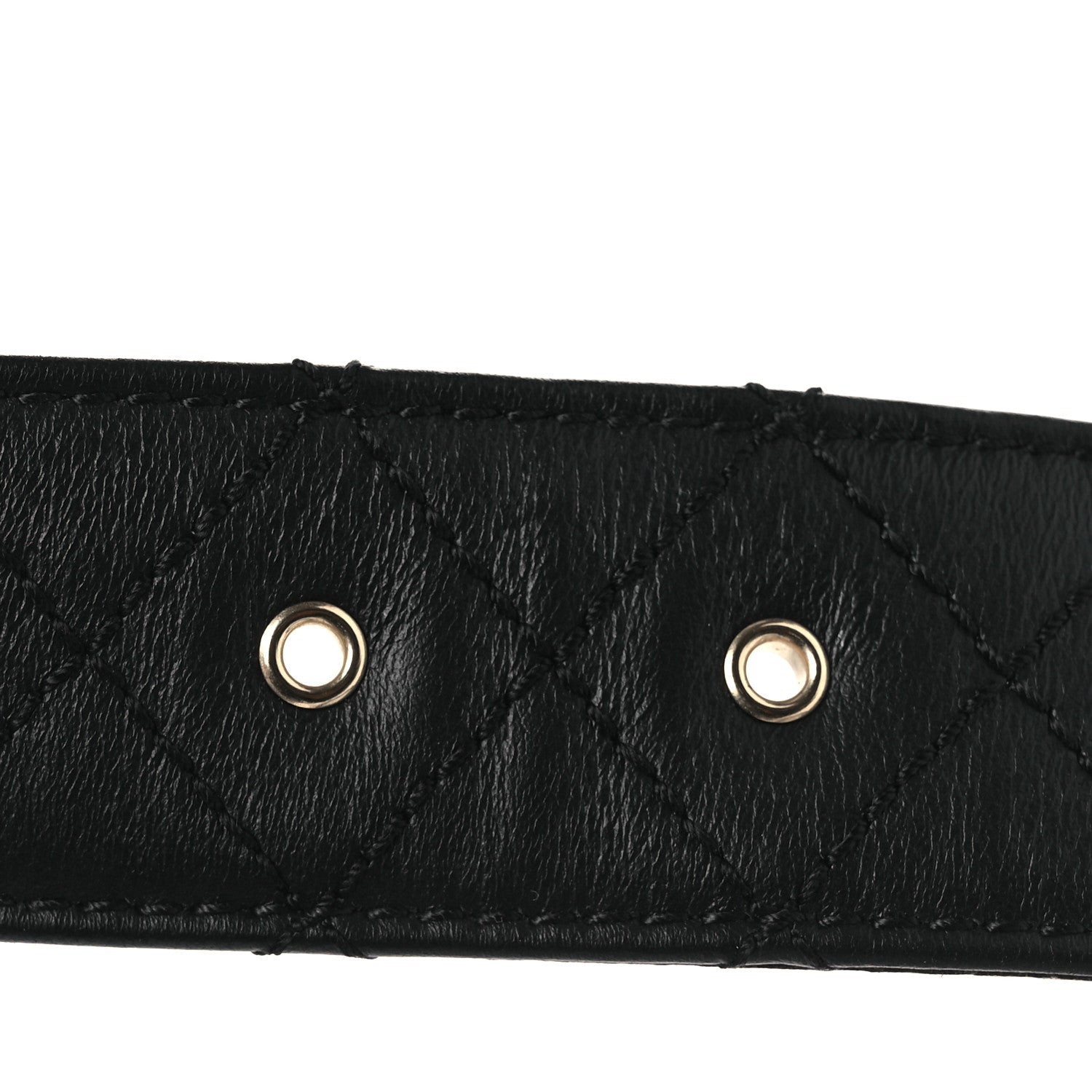 Lambskin Quilted CC Chain Belt 85 34 Black