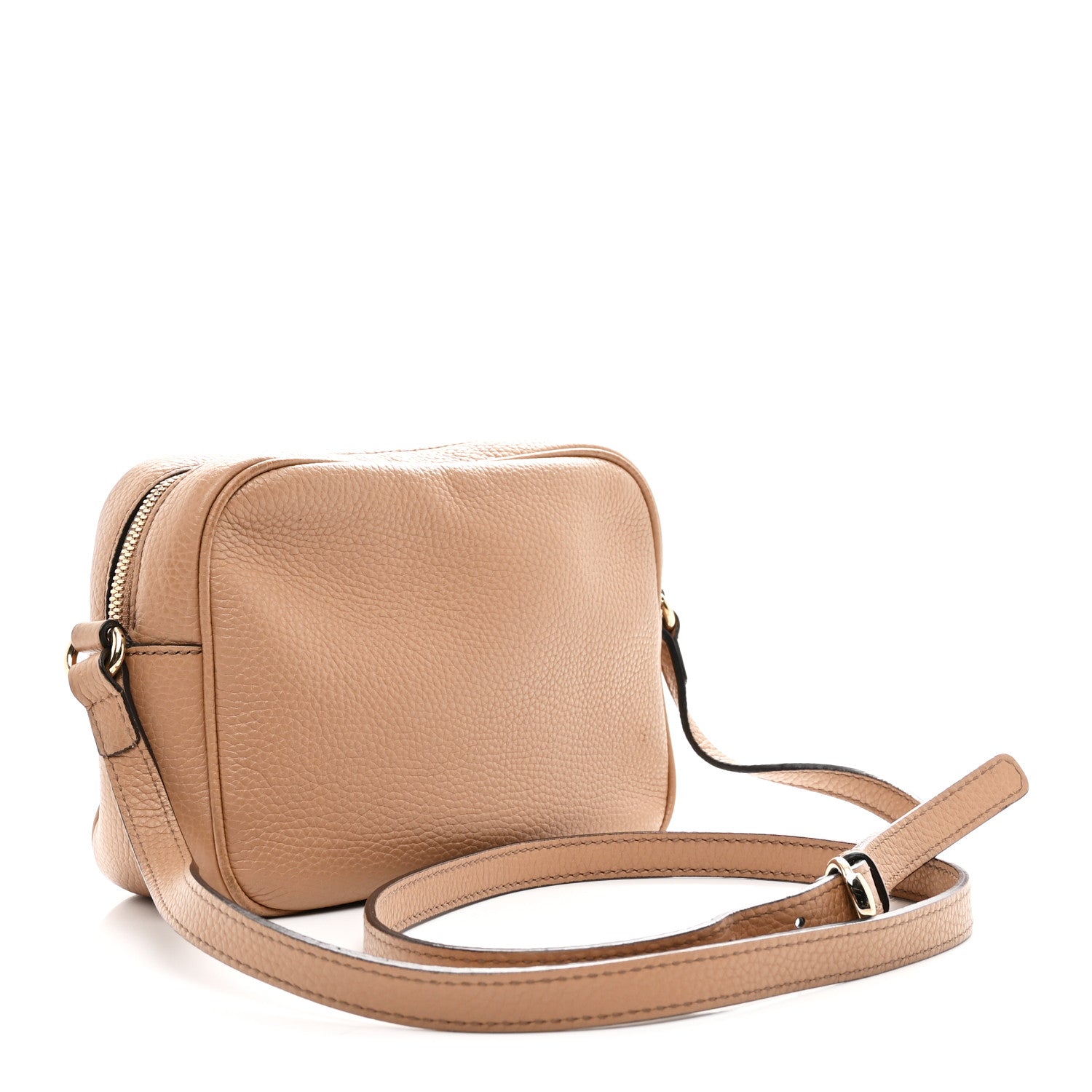 Gucci Pebbled Calfskin Small Soho Disco Bag Rose Beige