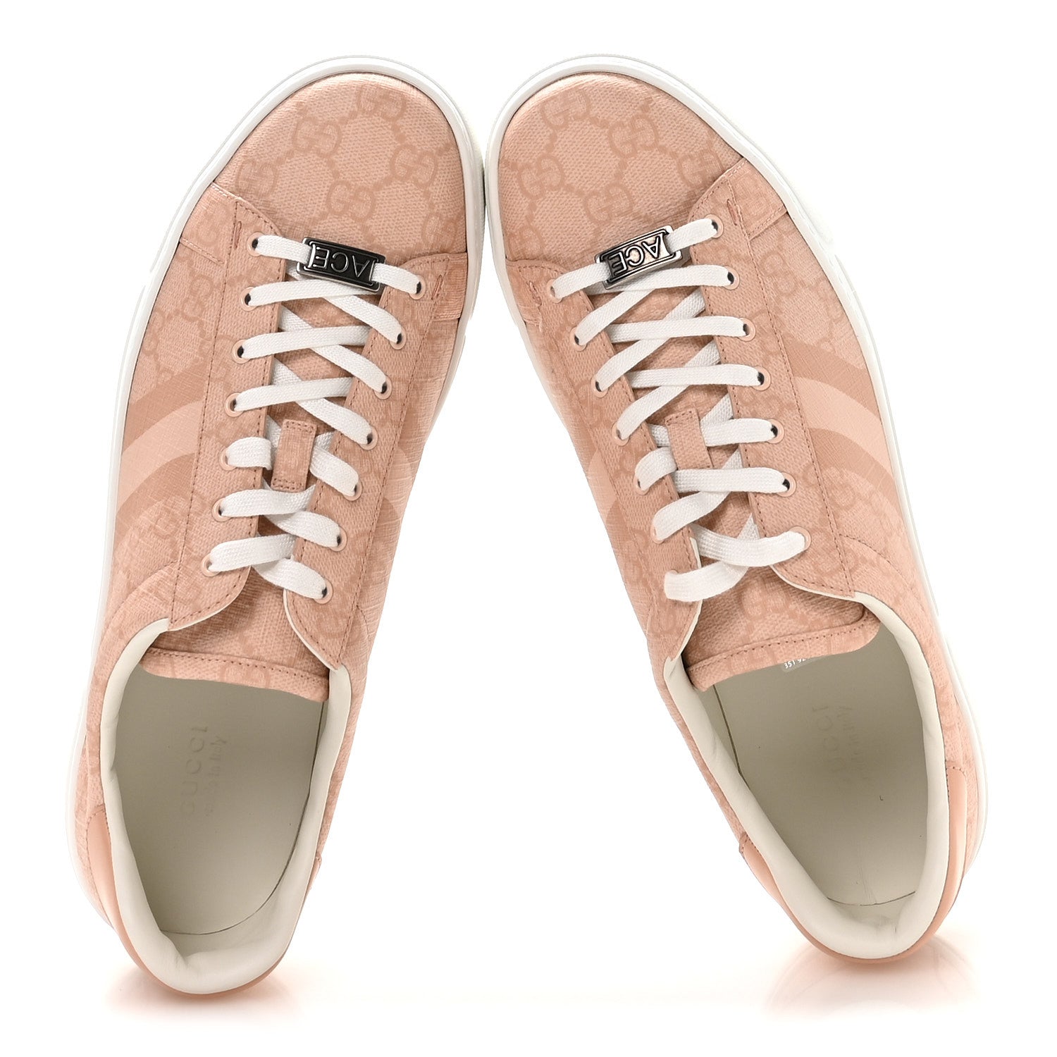 Gucci GG Supreme Tonal Web Womens New Ace Sneakers 41 Pink