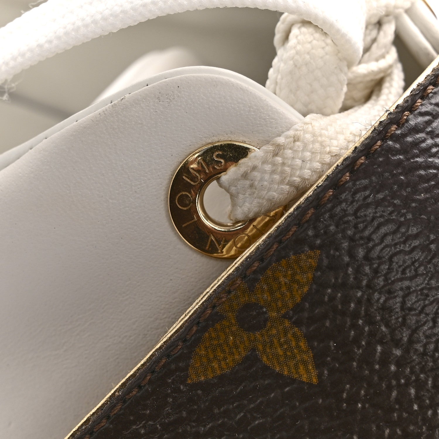 Louis Vuitton Calfskin Monogram Frontrow Sneaker 36 White