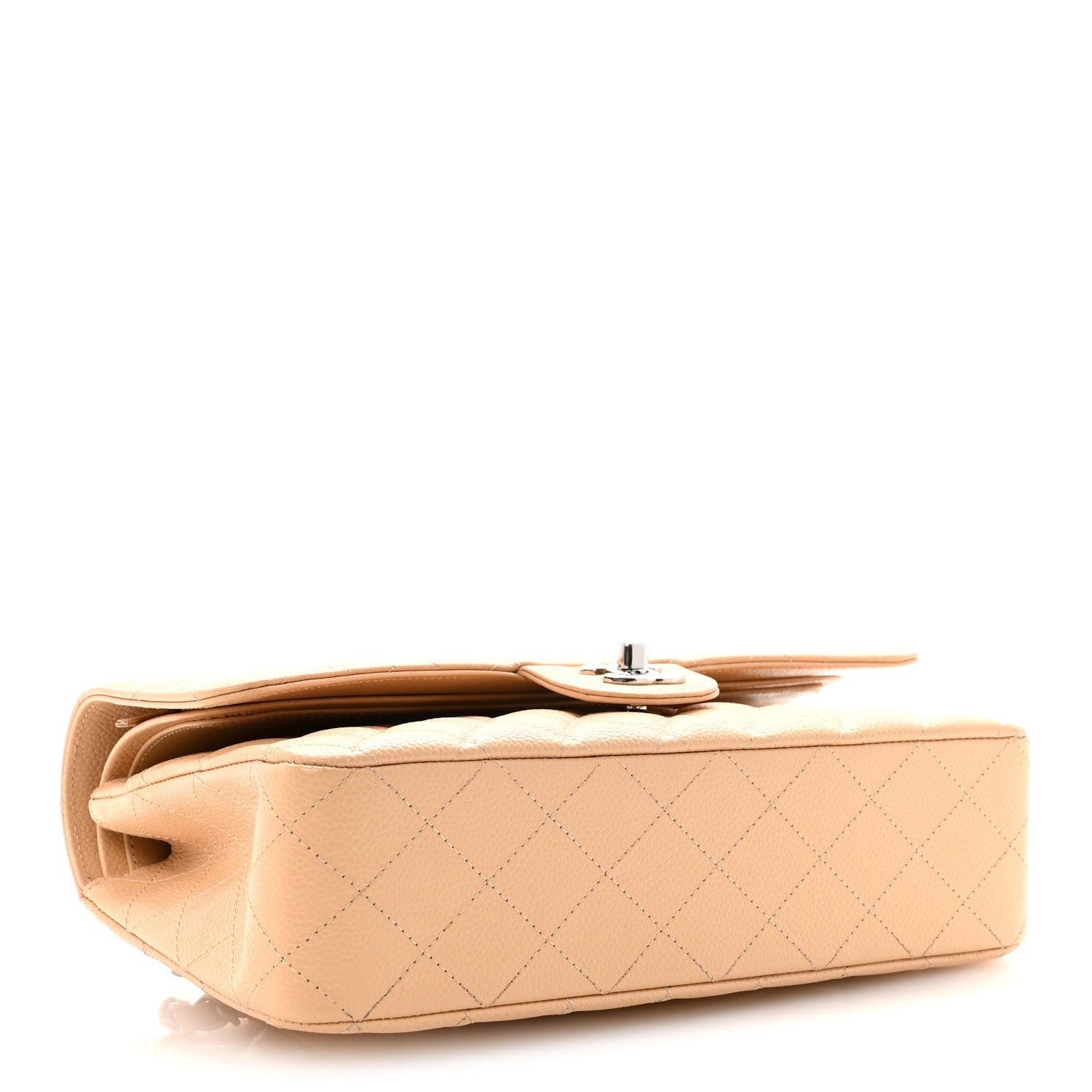 Chanel Caviar Quilted Medium Double Flap Beige
