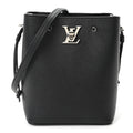 Louis Vuitton Calfskin Nano Lockme Bucket Black