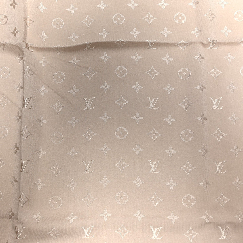 Louis Vuitton Silk Monogram Shawl Beige