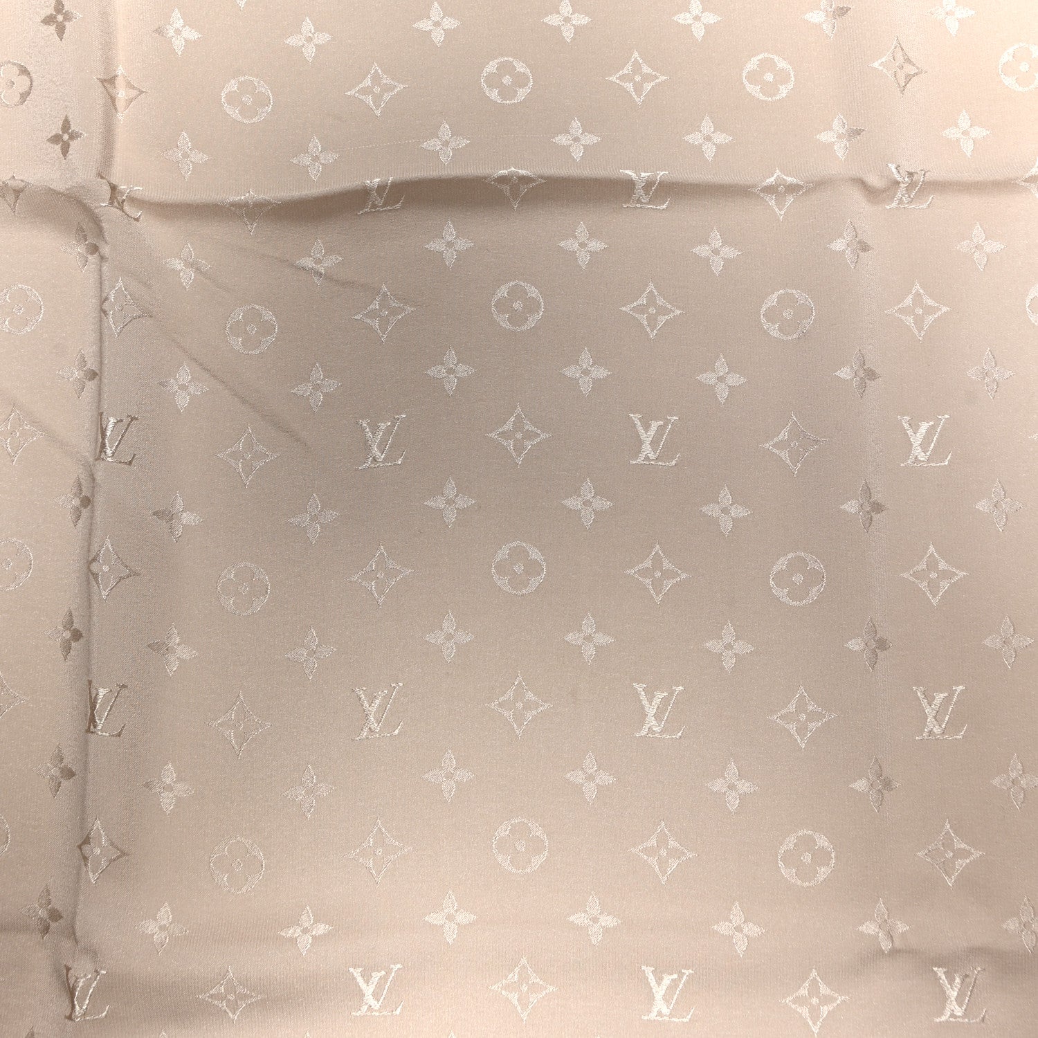 Louis Vuitton Silk Monogram Shawl Beige