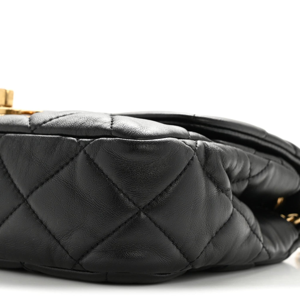 Chanel Lambskin Quilted Mini Flap Black