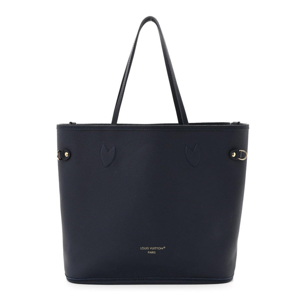 Louis Vuitton Monogram Calfskin Neo Neverfull Inside Out MM Navy