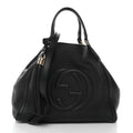 Gucci Pebbled Calfskin Small Soho Shoulder Bag Black