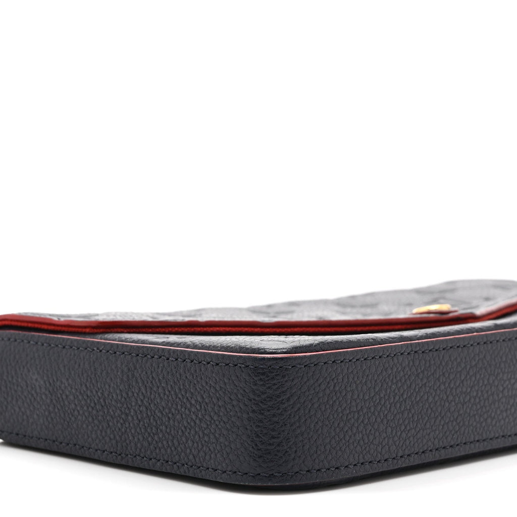 Louis Vuitton Empreinte Pochette Felicie Chain Wallet Marine Rouge