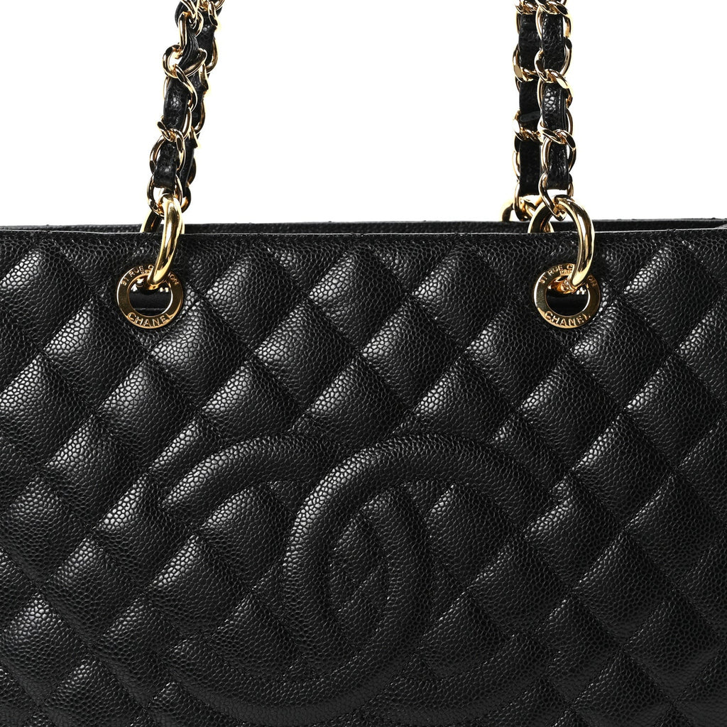 Chanel Caviar Quilted Grand Shopping Tote GST Black
