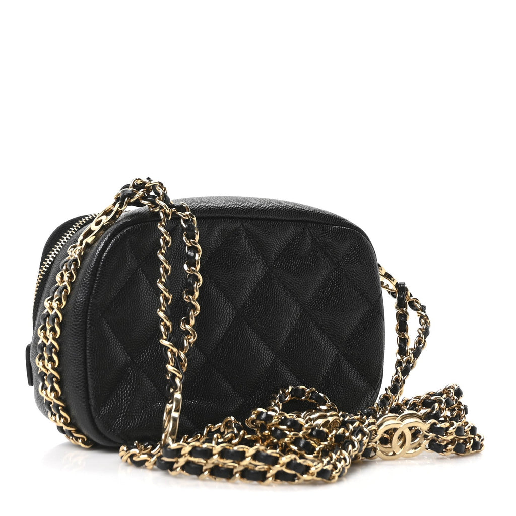 Chanel Caviar Quilted Mini CC You Camera Case Black