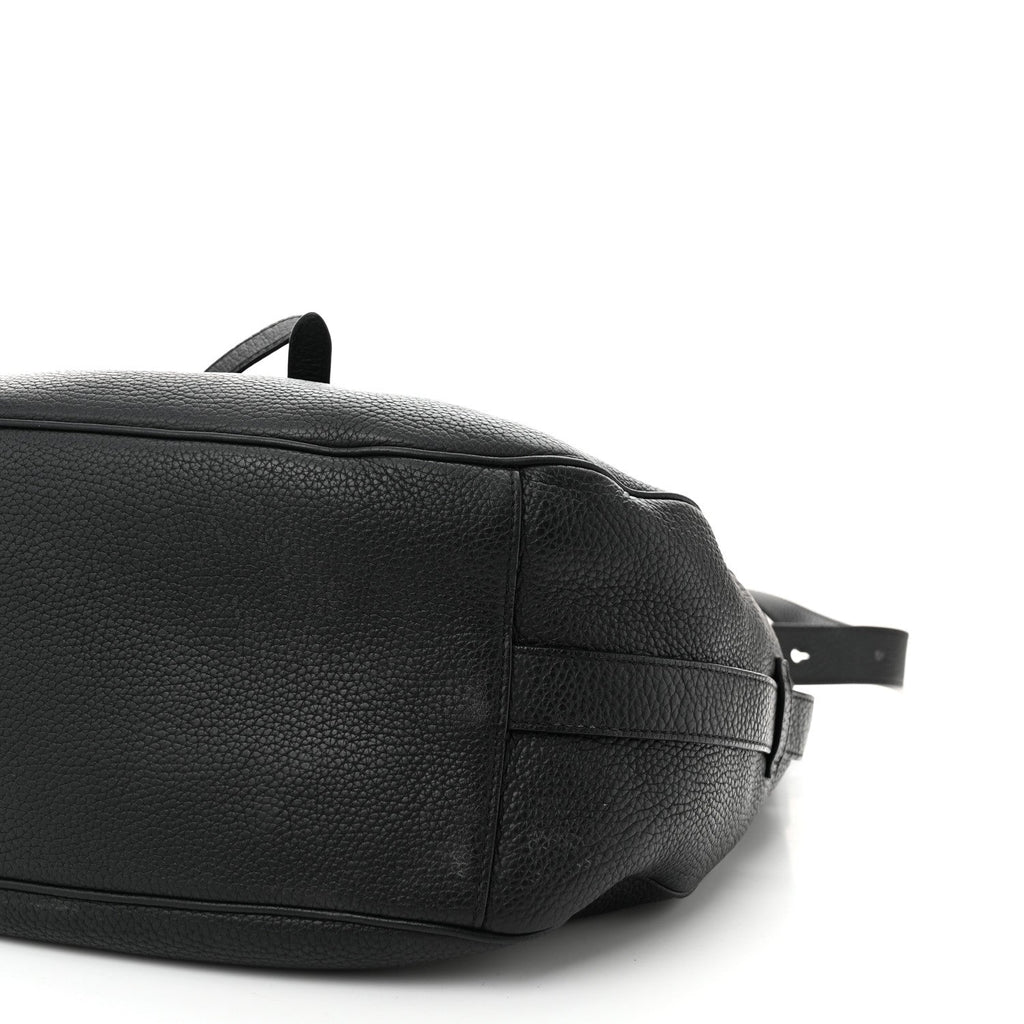 Christian Dior Grained Calfskin Saddle Soft Bag Black