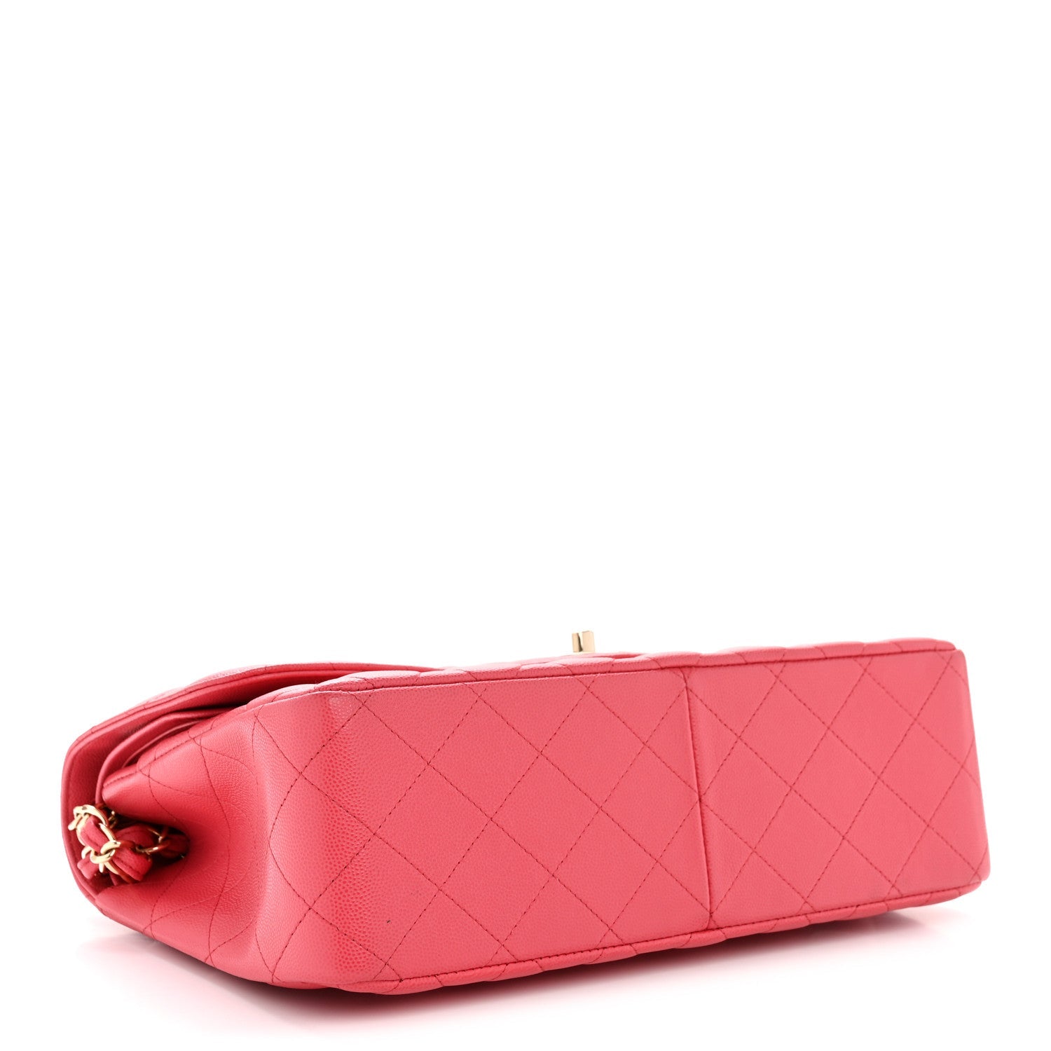 Chanel Caviar Quilted Jumbo Double Flap Dark Pink