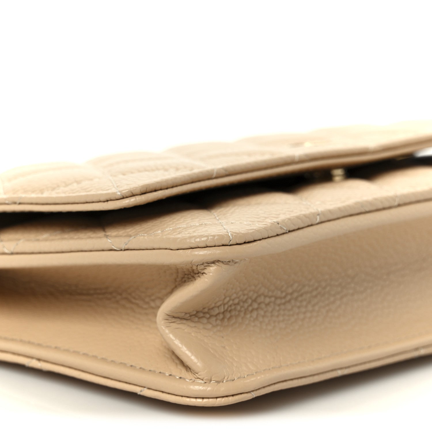 Chanel Caviar Quilted Wallet on Chain WOC Beige