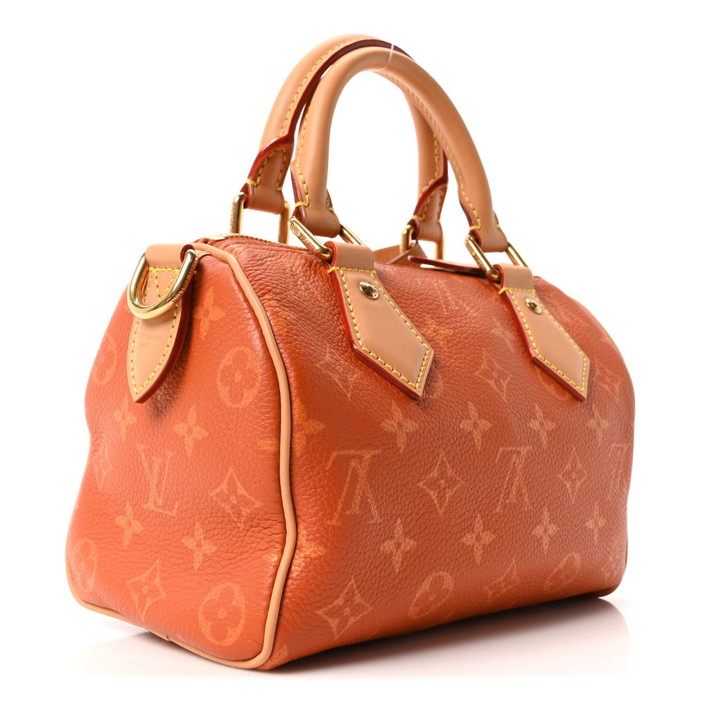 Louis Vuitton Calfskin Monogram Speedy P9 Bandouliere 20 Ochre