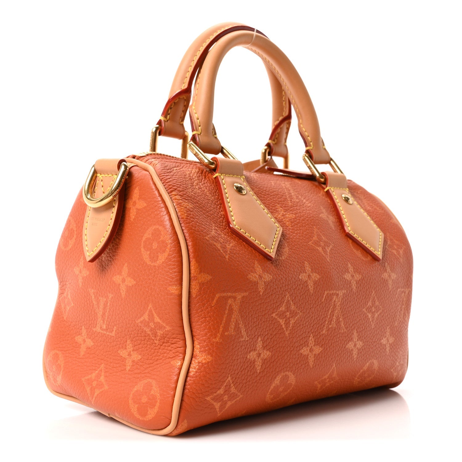 Louis Vuitton Calfskin Monogram Speedy P9 Bandouliere 20 Ochre