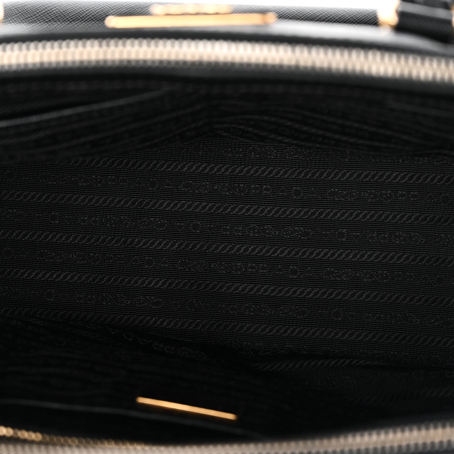 Prada Saffiano Medium Galleria Double Zip Tote Black