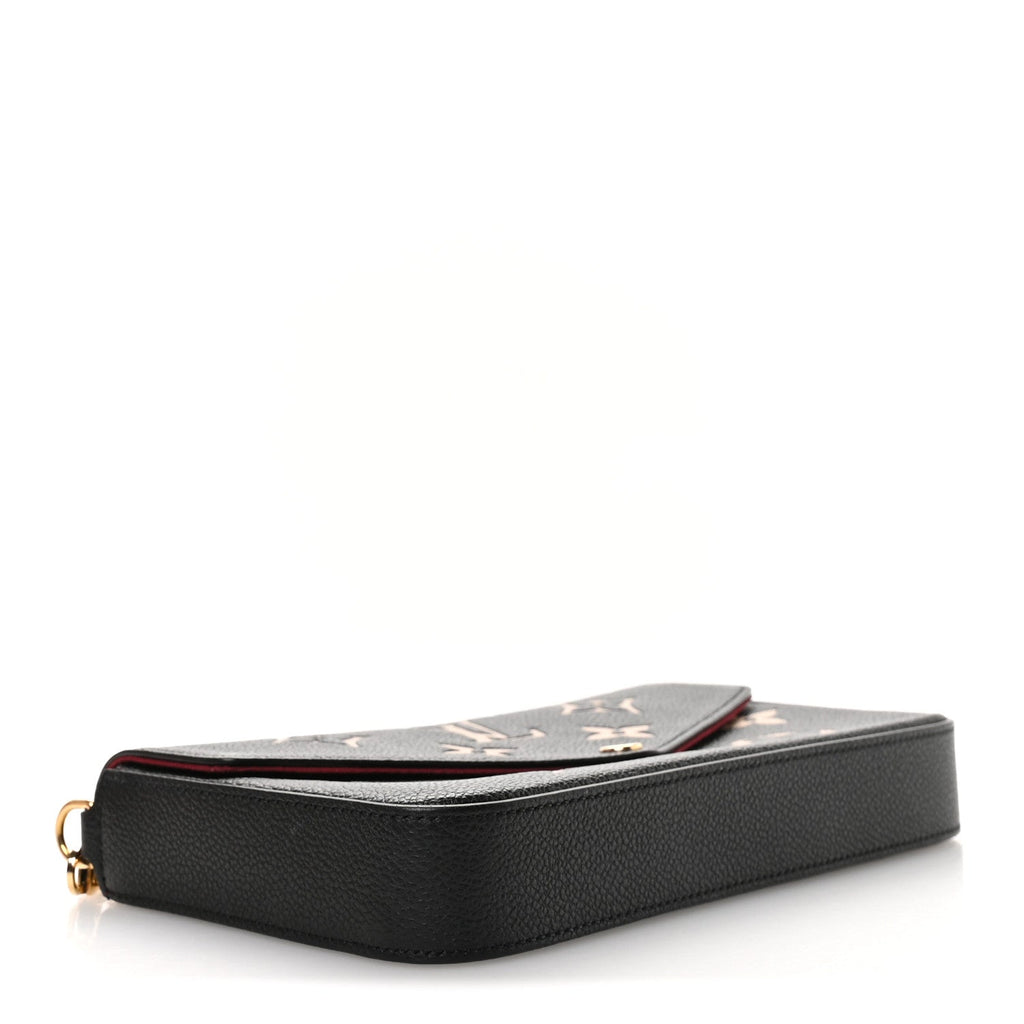 Louis Vuitton Empreinte Monogram Giant Felicie Pochette Black Beige