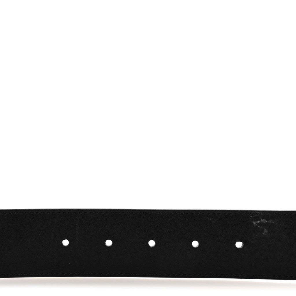 Gucci Moon Calfskin Pearl Double G Belt 70 28 Black Cream