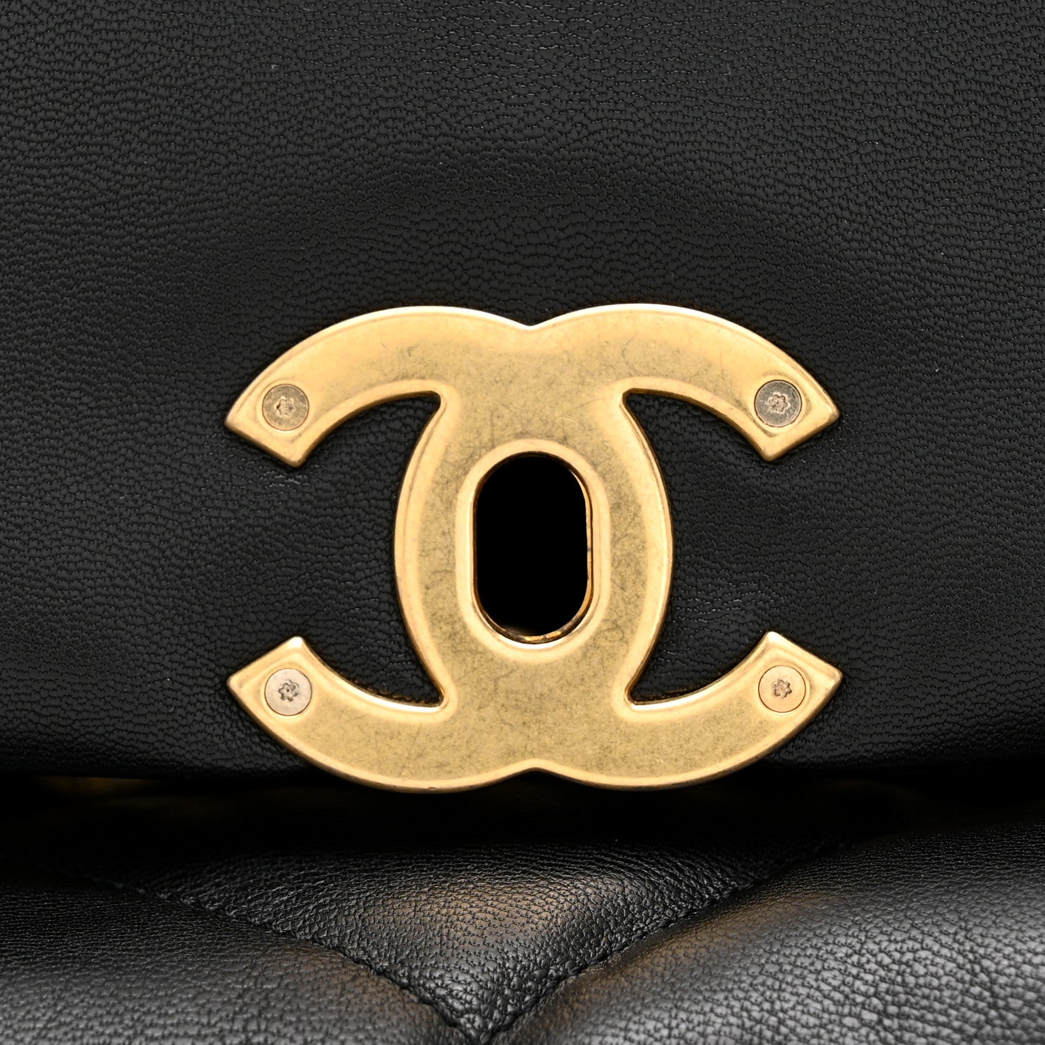 Chanel Goatskin Quilted Maxi Chanel 19 Flap Black