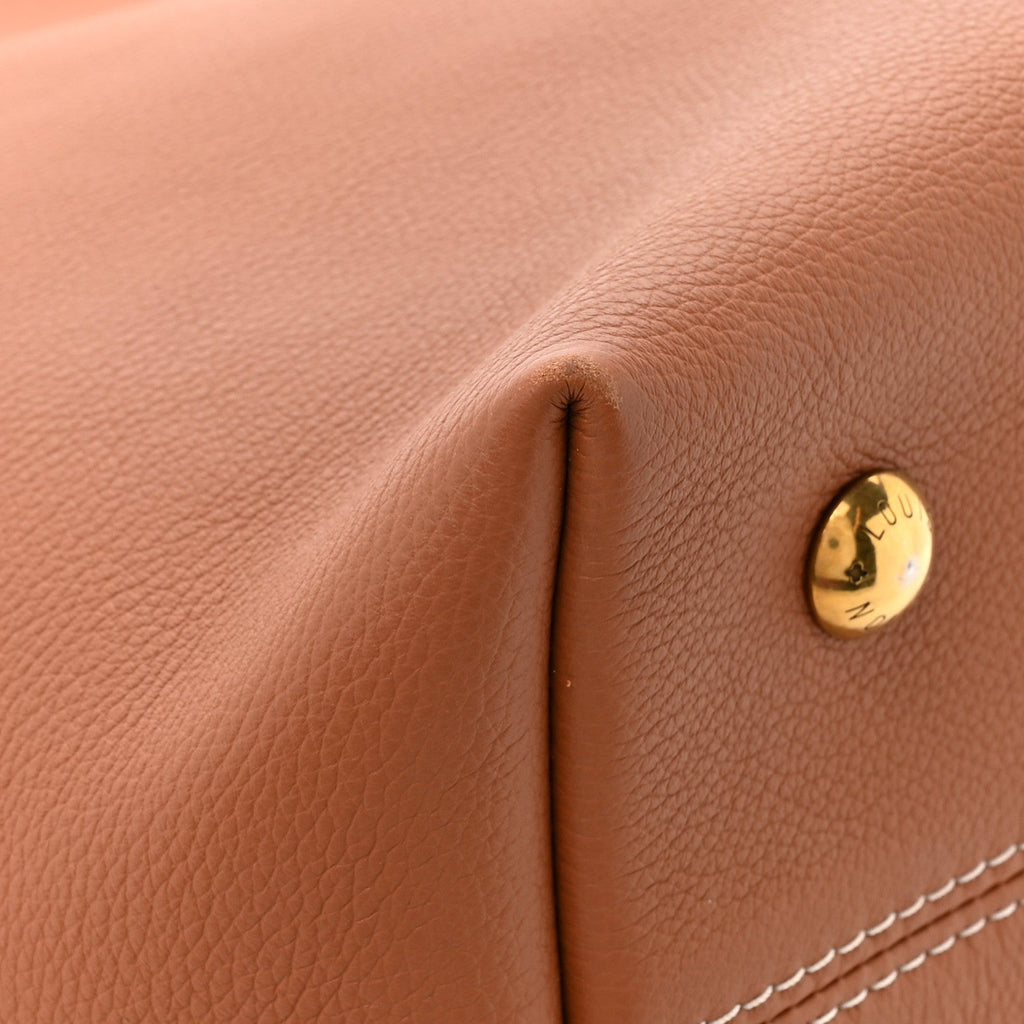 Louis Vuitton Grained Calfskin Low Key Hobo PM Cognac