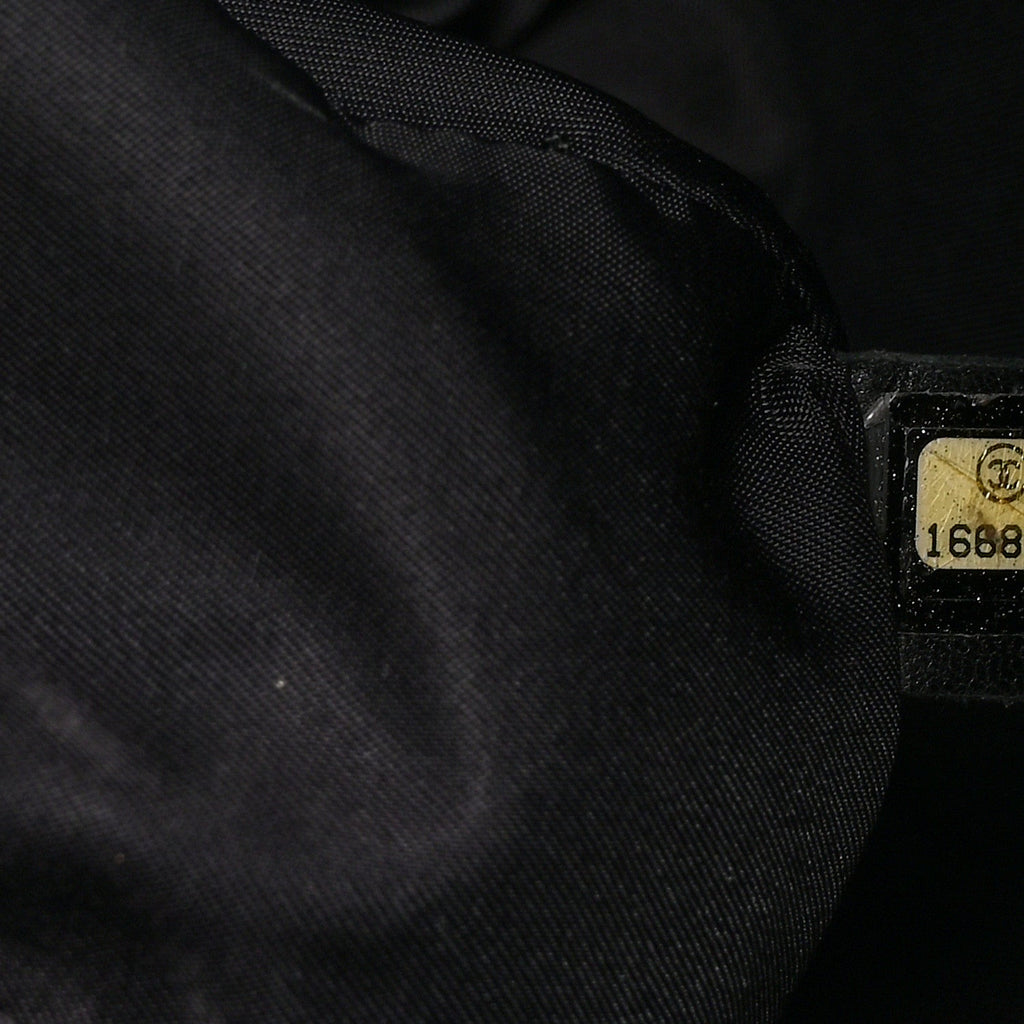 Chanel Coated Canvas Quilted Large Paris Biarritz Tote Black