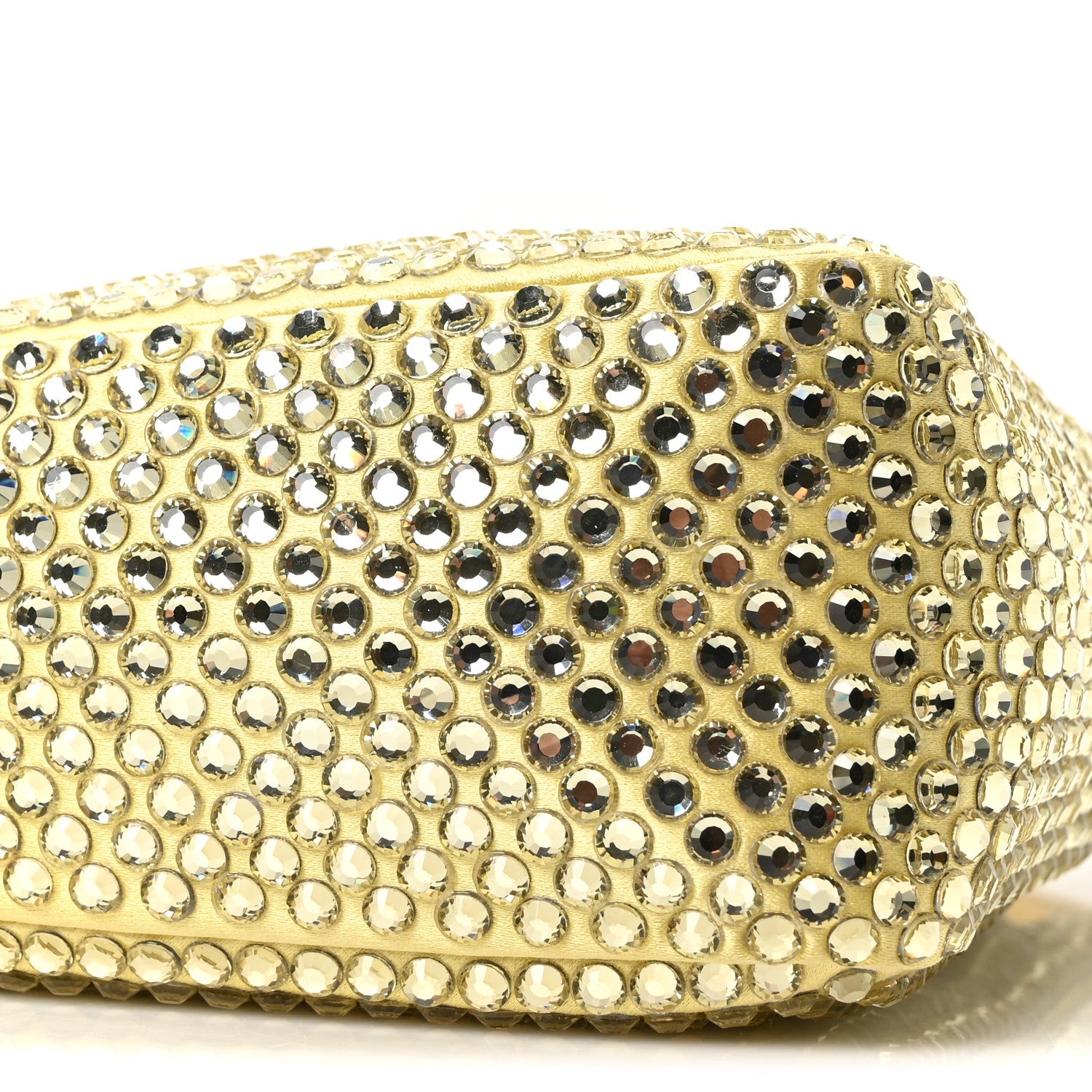 Prada Satin Crystal Triangle Pouch Ananas