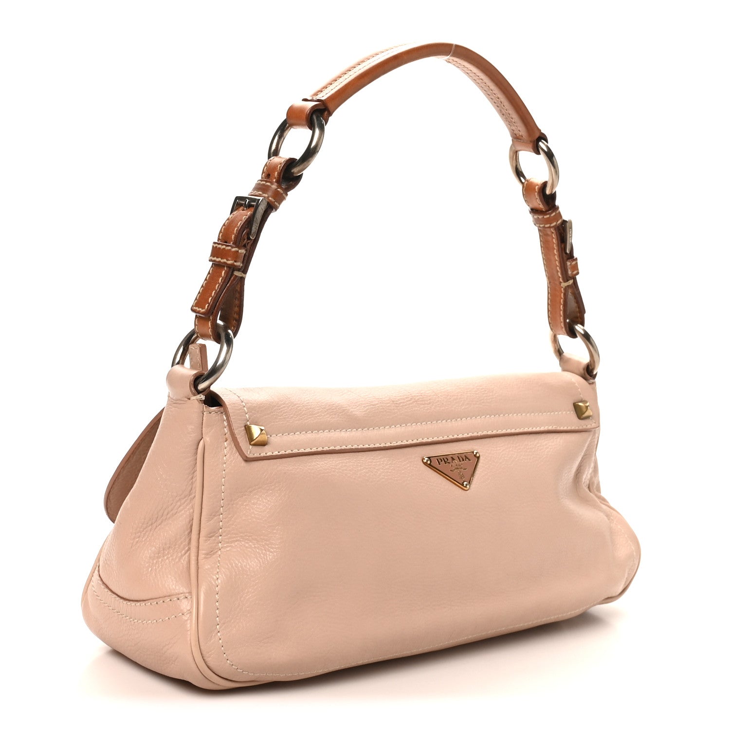 Prada Vitello Daino Shoulder Bag Sabbia