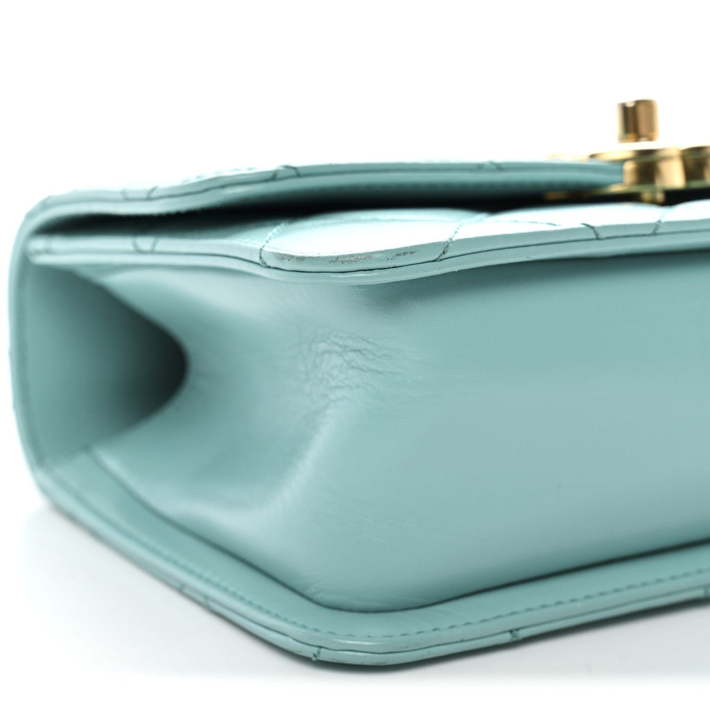 Chanel Calfskin Quilted Mini Perfect Fit Flap Turquoise