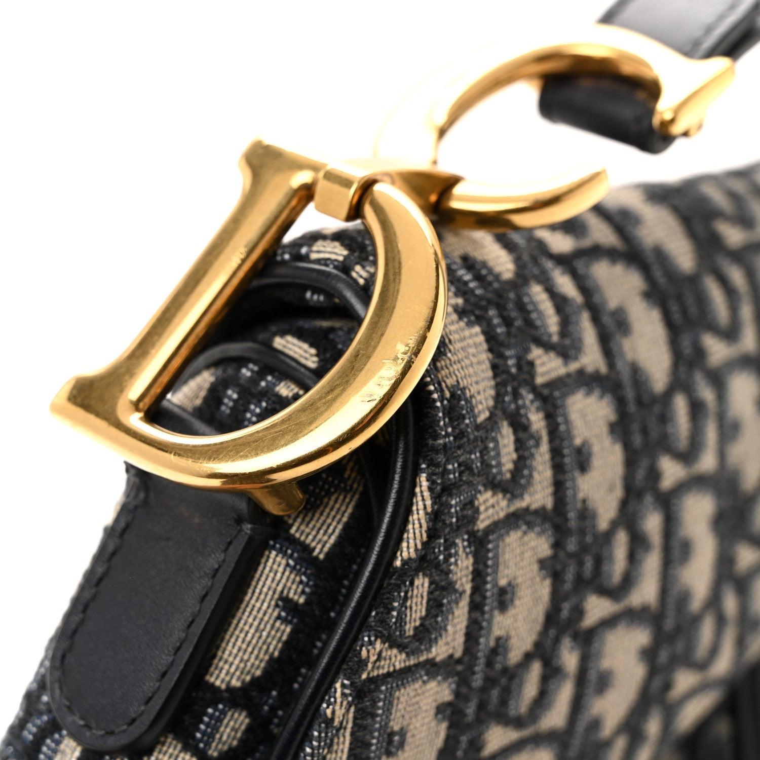 Christian Dior Oblique Saddle Bag Blue
