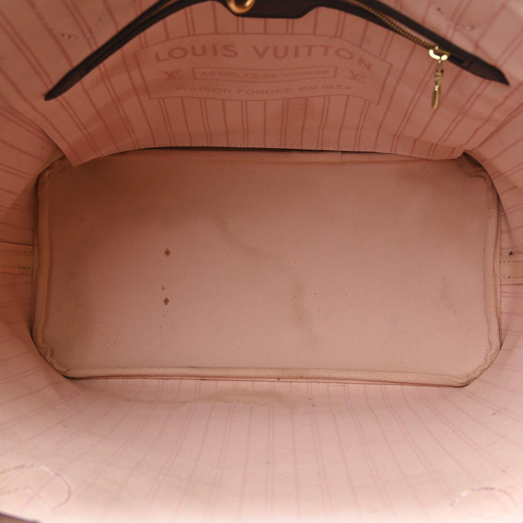 Louis Vuitton Damier Ebene Neo Neverfull MM Rose Ballerine