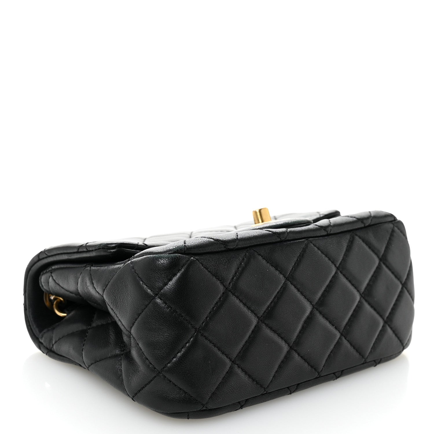 Chanel Lambskin Quilted Mini Pearl Crush Flap Black