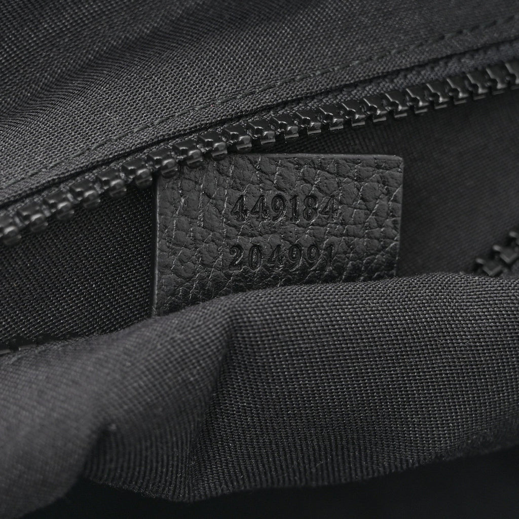 Gucci Nylon Monogram Small Flat Messenger Bag Black