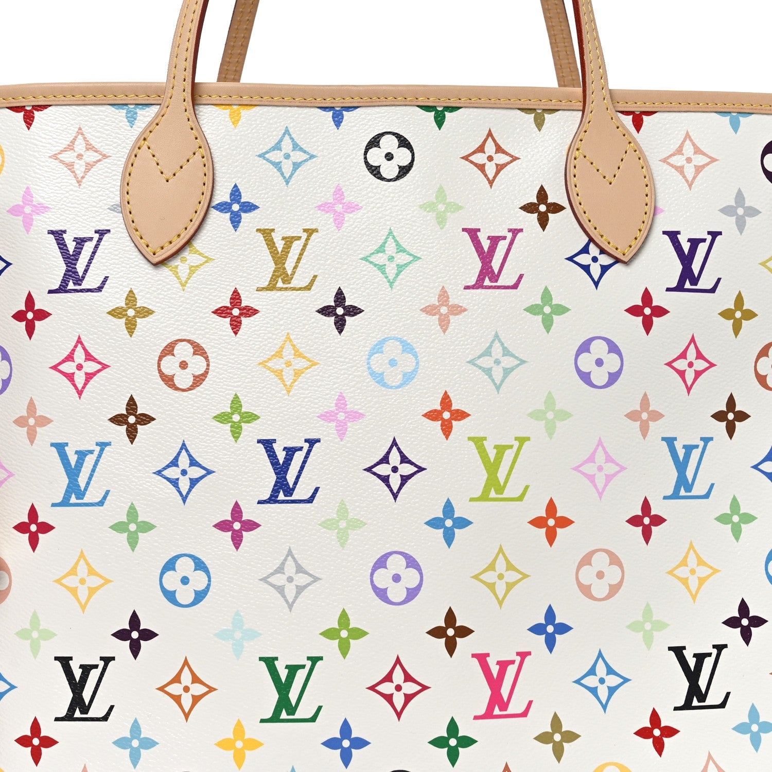 Louis Vuitton LV X TM Monogram Multicolor Neverfull MM White