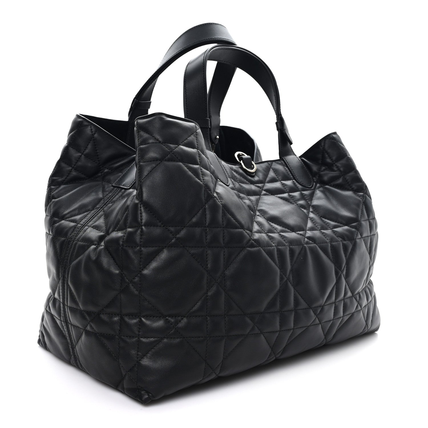 Christian Dior Calfskin Macrocannage Large Toujours Black