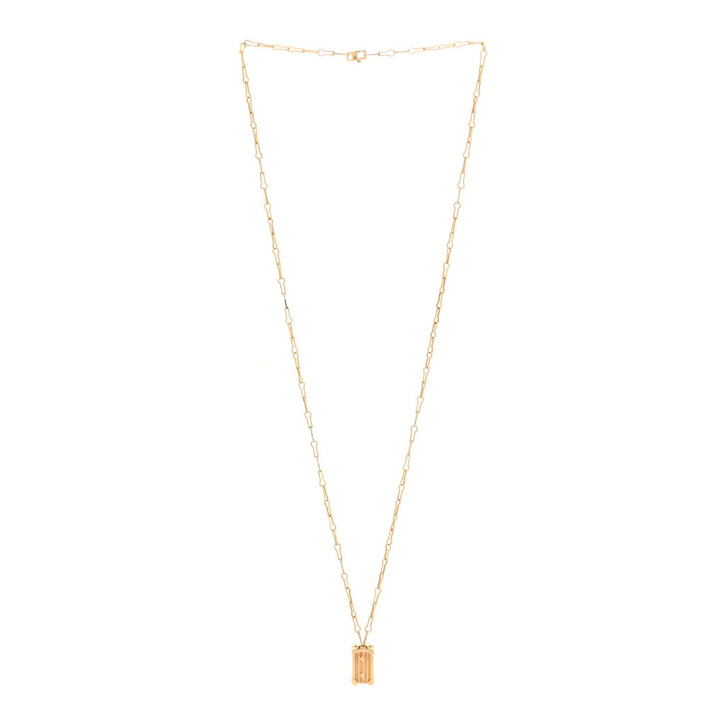 Louis Vuitton 18K Yellow Gold Petite Malle Pendant Necklace