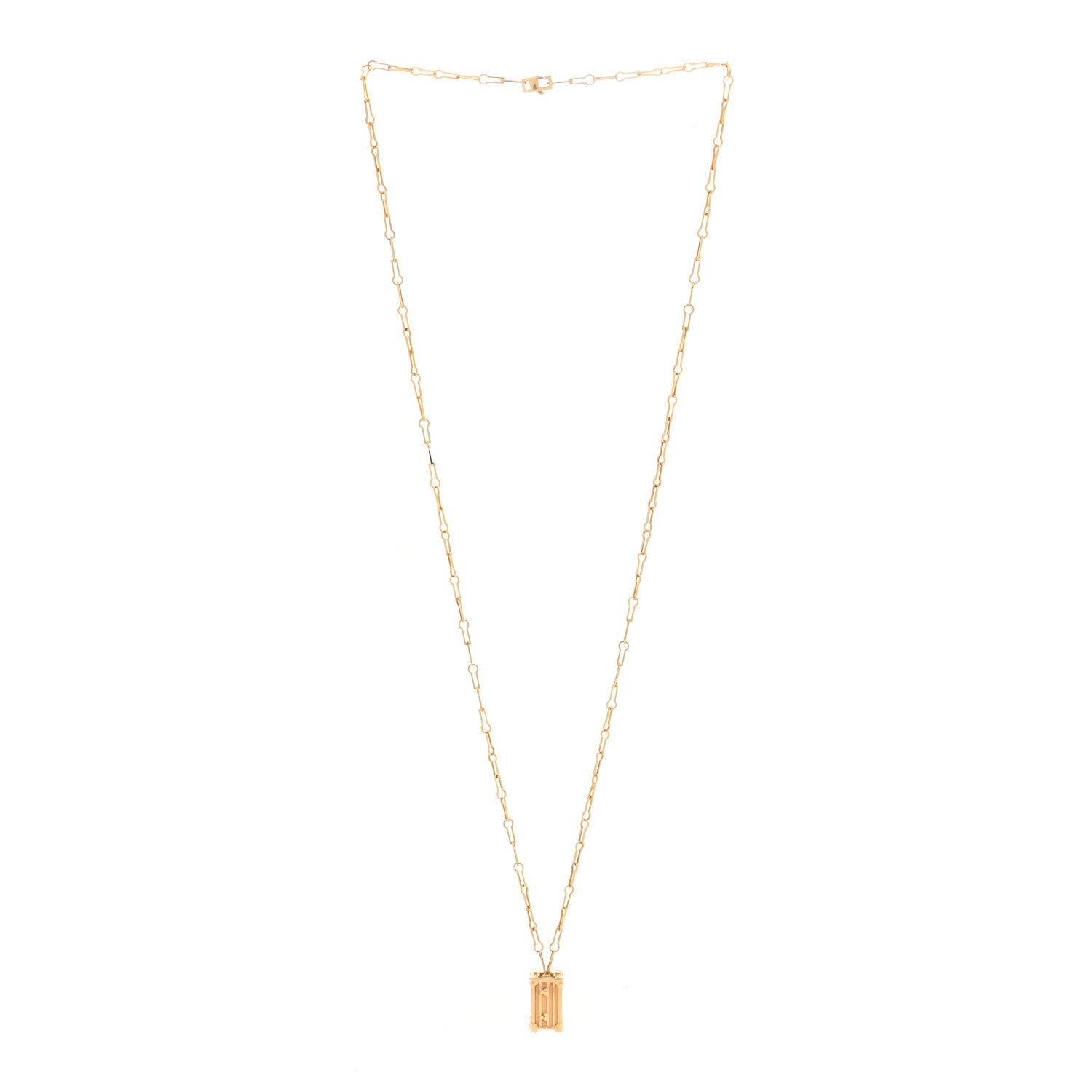 Louis Vuitton 18K Yellow Gold Petite Malle Pendant Necklace